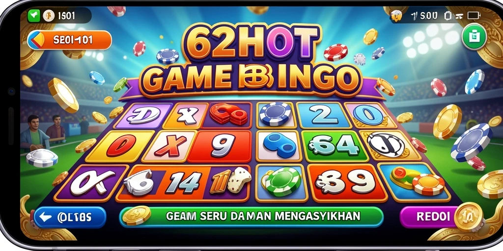 Tampilan gameplay seru di 62HOT dengan interaksi bingo yang menyenangkan.