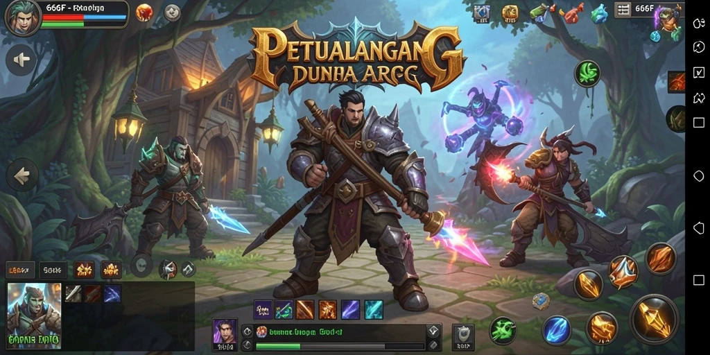 Tampilan gameplay ARPG yang mendebarkan di dalam 666F.