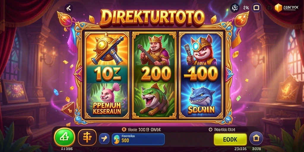 Tampilan gameplay <strong>DIREKTURTOTO</strong> yang mengasyikkan dan penuh warna.