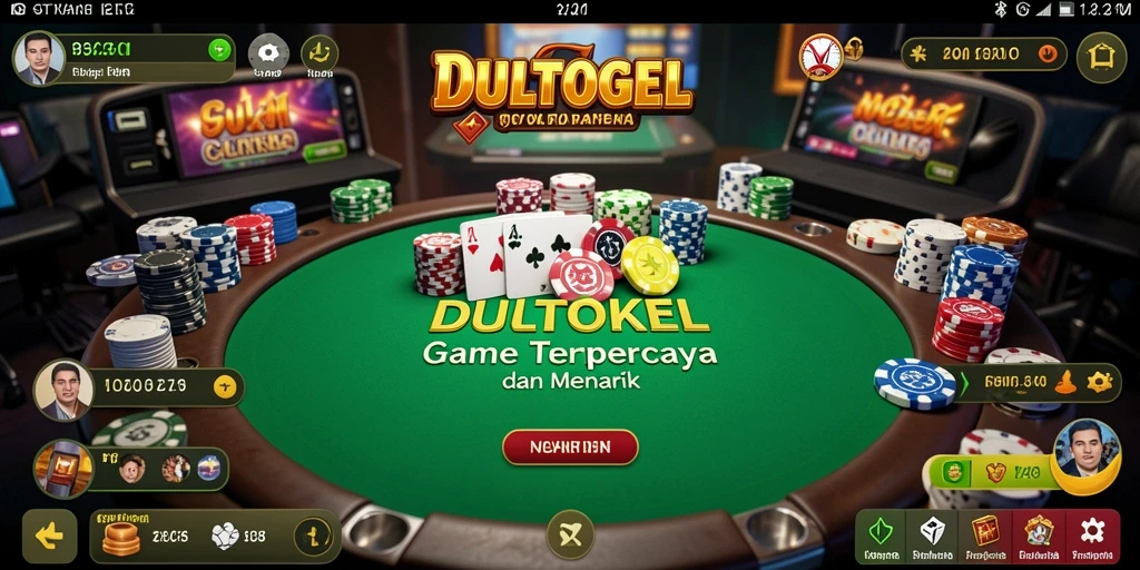 Tampilan gameplay poker yang seru dan menantang di DULTOGEL.