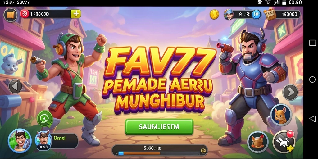 Gameplay FAV77 menampilkan aksi arcade yang seru dan menegangkan.