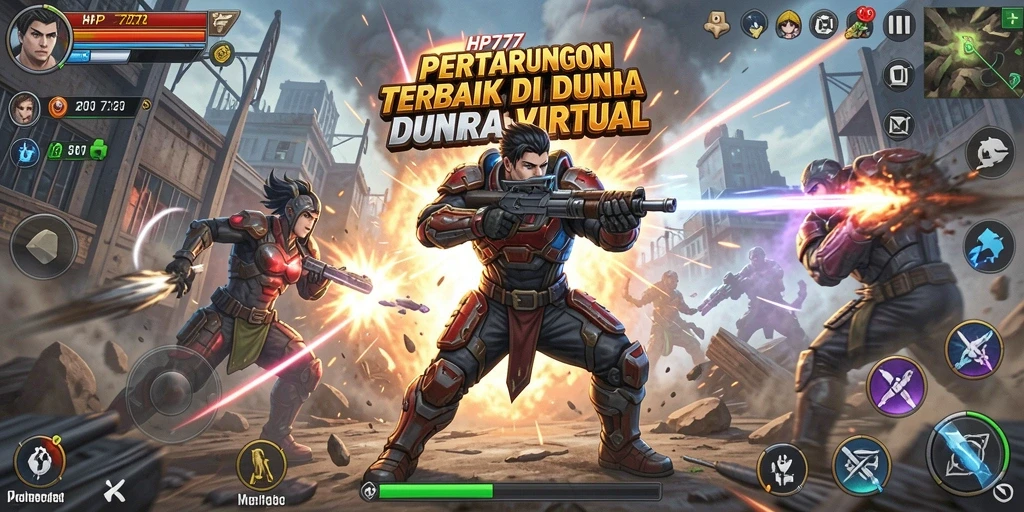 Gameplay seru dalam pertarungan yang intens di HP777.