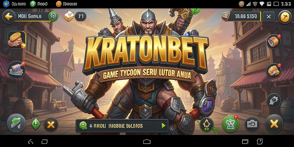 Screenshot gameplay KRATONBET menunjukkan suasana kerajaan yang penuh warna.