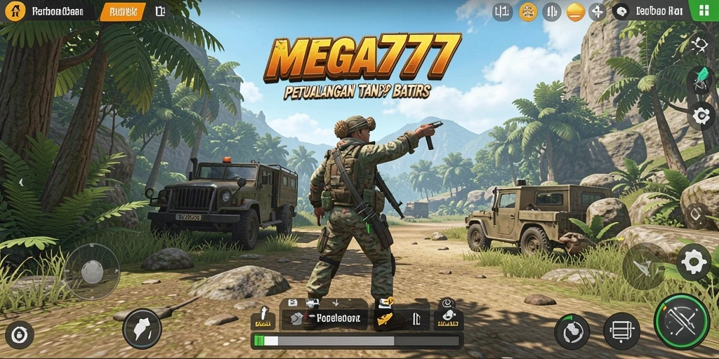 Screenshot gameplay MEGA777 yang menunjukkan keindahan dunia terbuka.