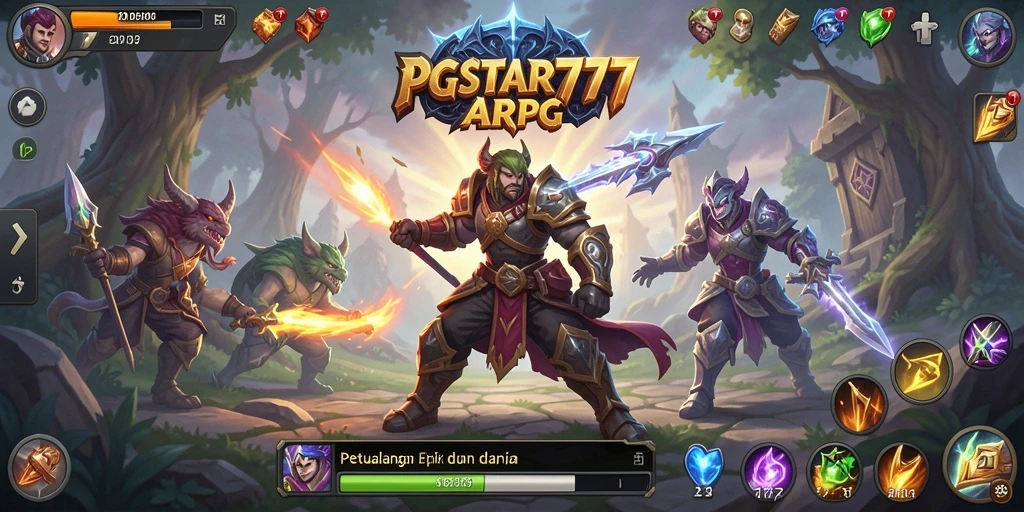 Screenshot gameplay PGSTAR777 menampilkan pertarungan mendebarkan dalam dunia ARPG.