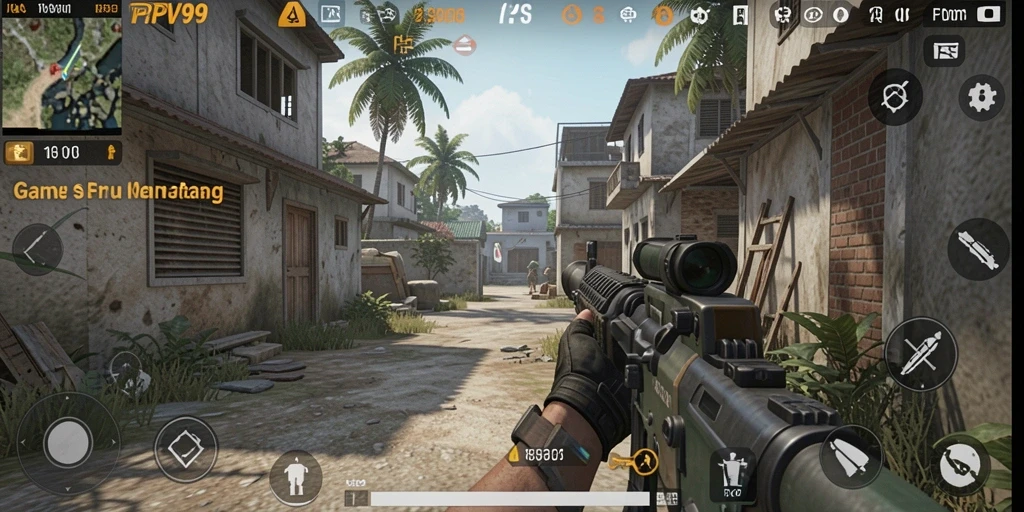 Screenshot gameplay PPV99 menampilkan aksi tembak-menembak yang mendebarkan.