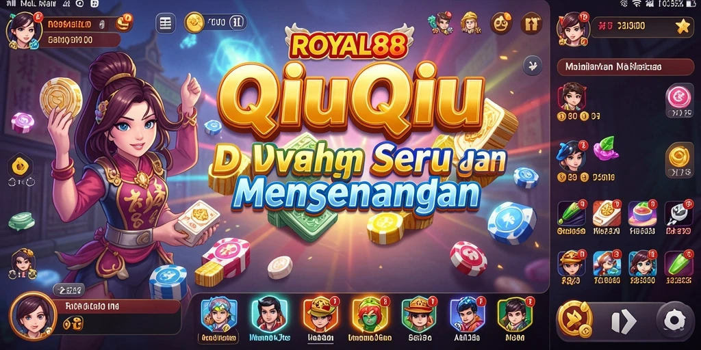 Screenshot gameplay ROYAL88 yang menampilkan suasana permainan QiuQiu.