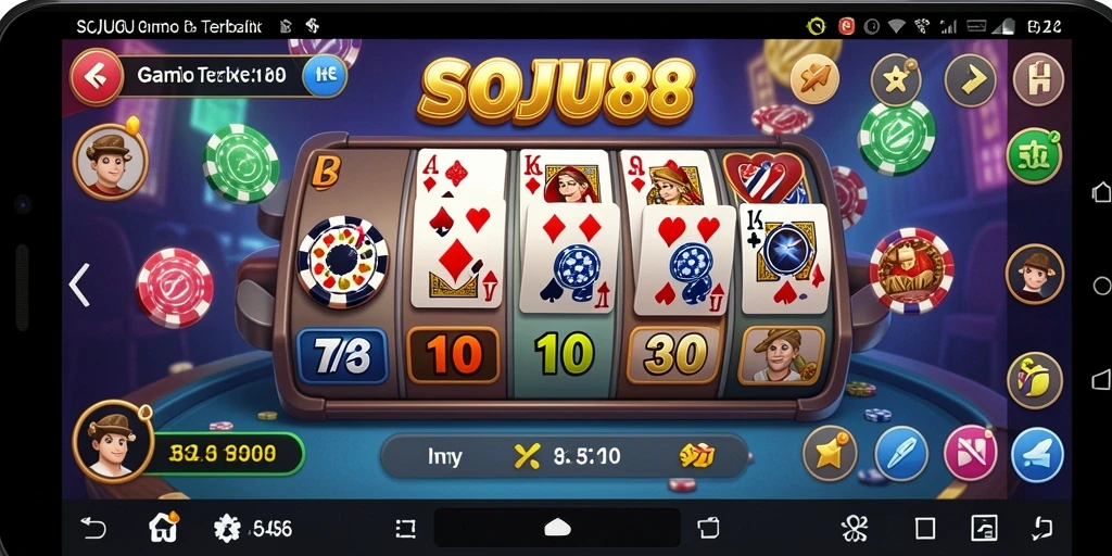 Tampilan gameplay seru dari SOJU88 saat bermain Domino.