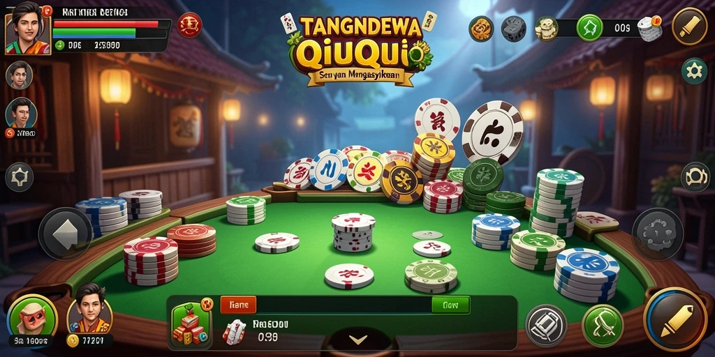 Tampilan seru gameplay QiuQiu di TANGANDEWA.
